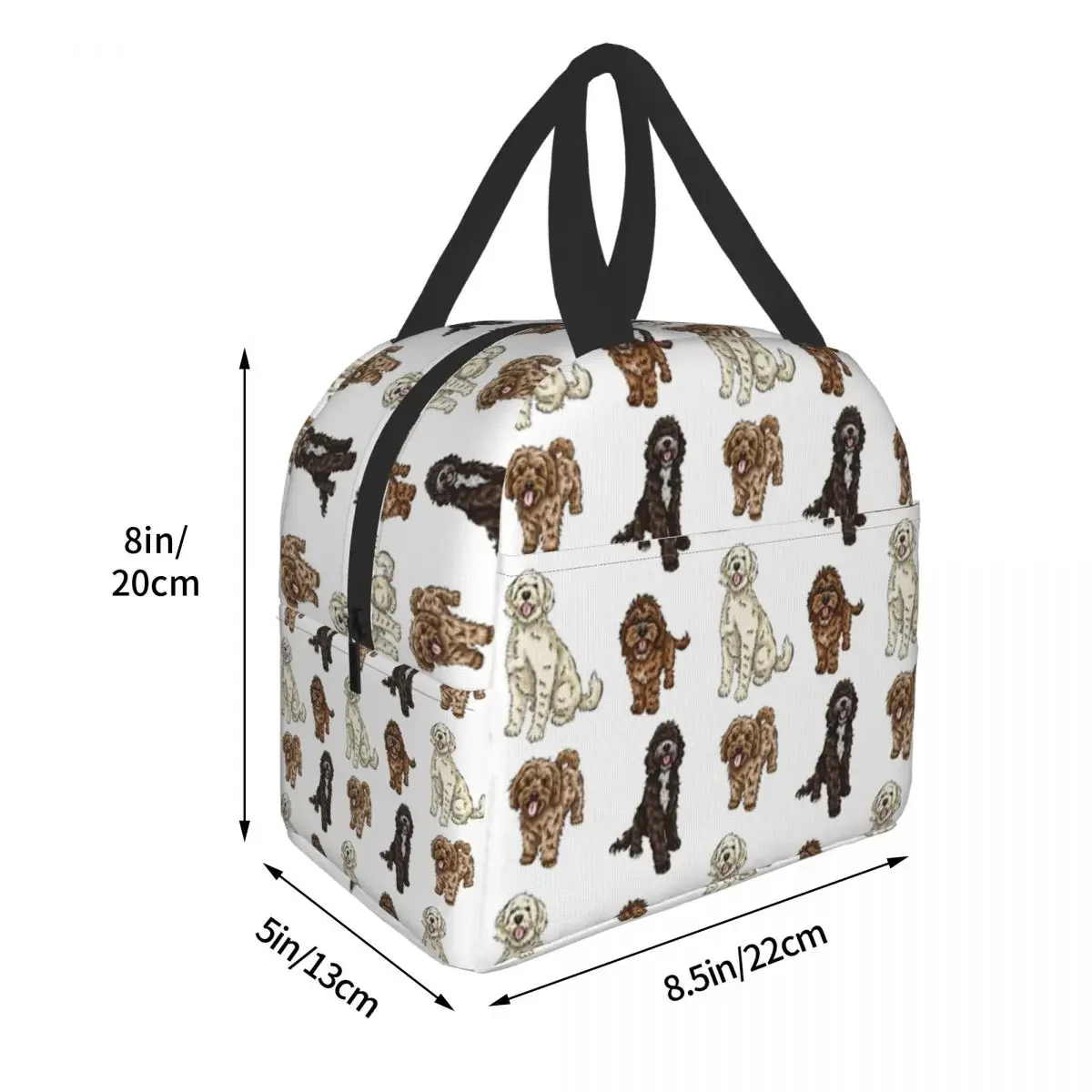 Poodle Cross Collection Insulated Lunch Bag for Women Waterproof Labradoodle Sproodle Thermal Cooler Lunch Tote Office School