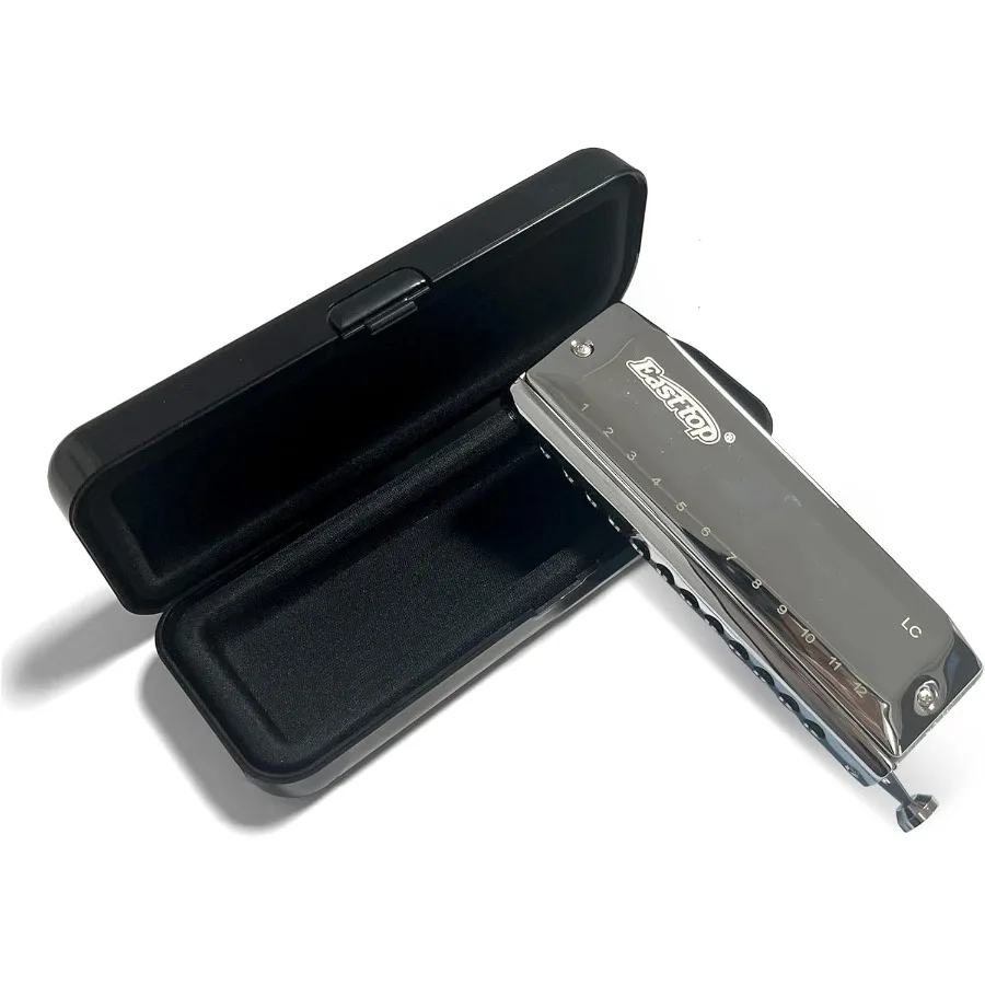 

East top 12 Hole Chromatic Harmonica in Low C Key with 48 Tones Ideal for Adults Professionals and Students in Music Practice P
