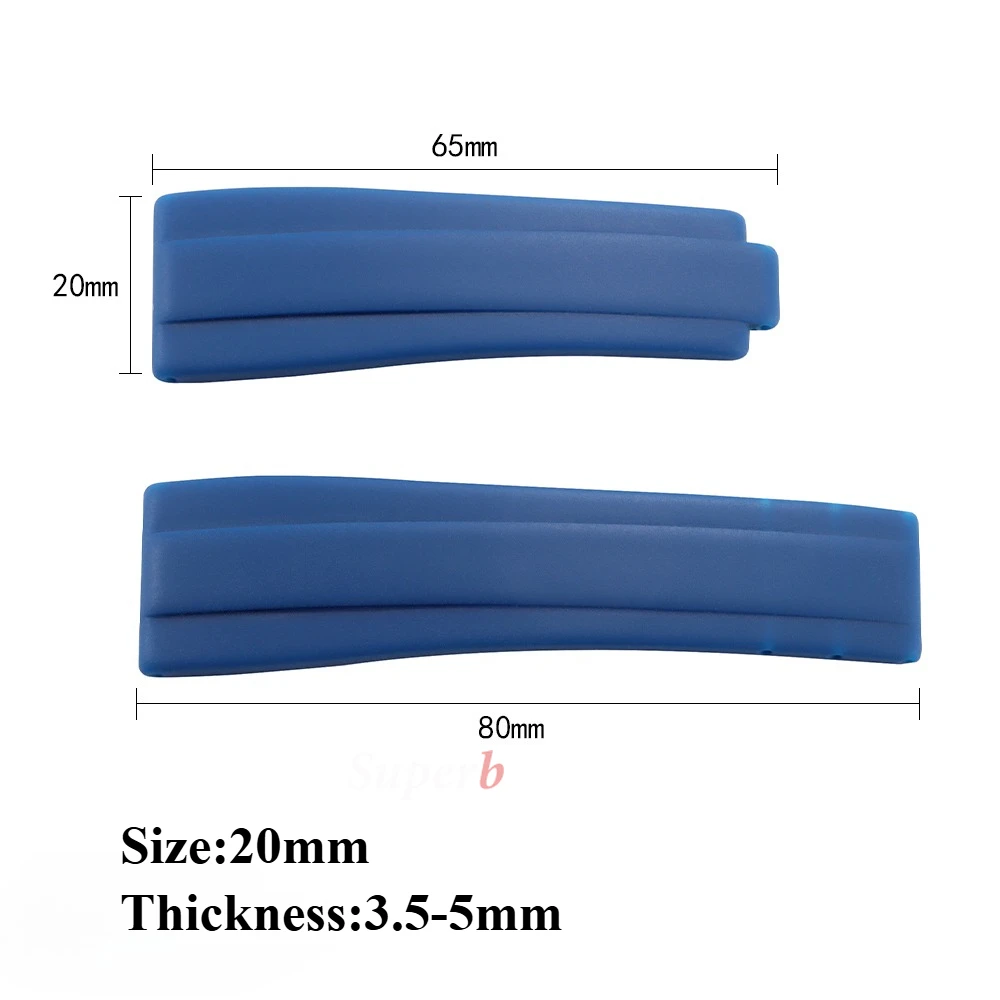 Ремешок для часов с пряжкой-бабочкой из нержавеющей стали для Rolex Black Water Ghost Green Submariner Daytona, мужской прочный резиновый ремешок для часов