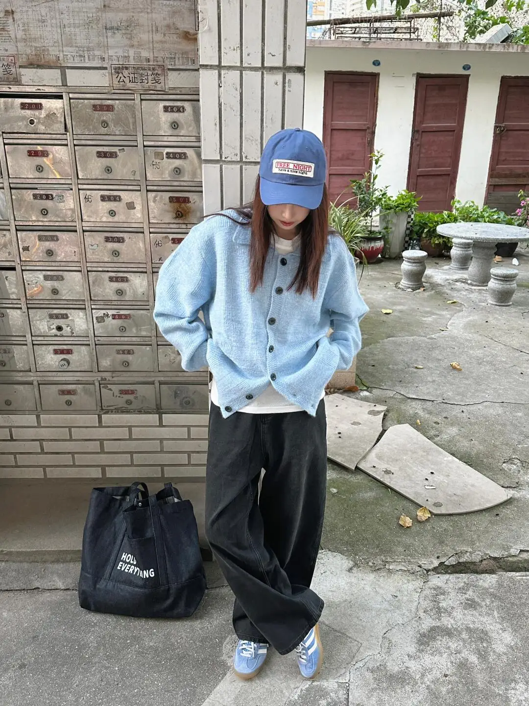 

Мужской вязаный кардиган свободного кроя с воротником, синий, осенне-зимний, в американском ретро-стиле, с узором в стиле колледж, повседневный дизайн