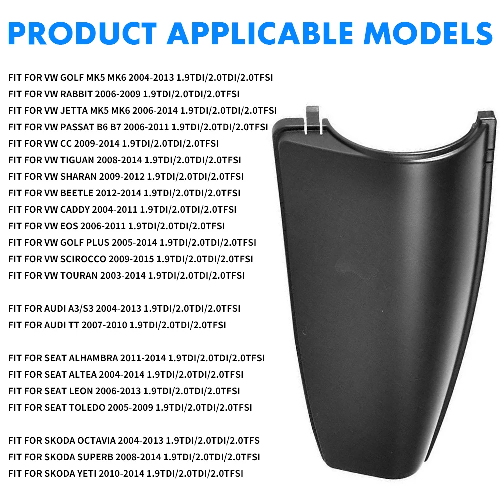 1.9TDI 2.0TDI 2.0TFSI Engine Air Intake Inlet Flow Guide Plate Cover Lid for Audi A3 S3 TT VW Golf Jetta Passat B6 1K0 805 965J