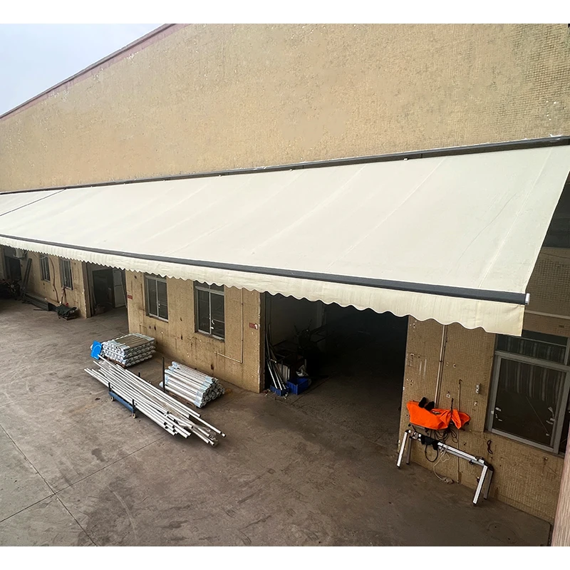 Wholesale Outdoor Waterproof Retractable Awning for Swimming Pool Sunshade Folding Arm LED Lighting Remote Control Motorizationp