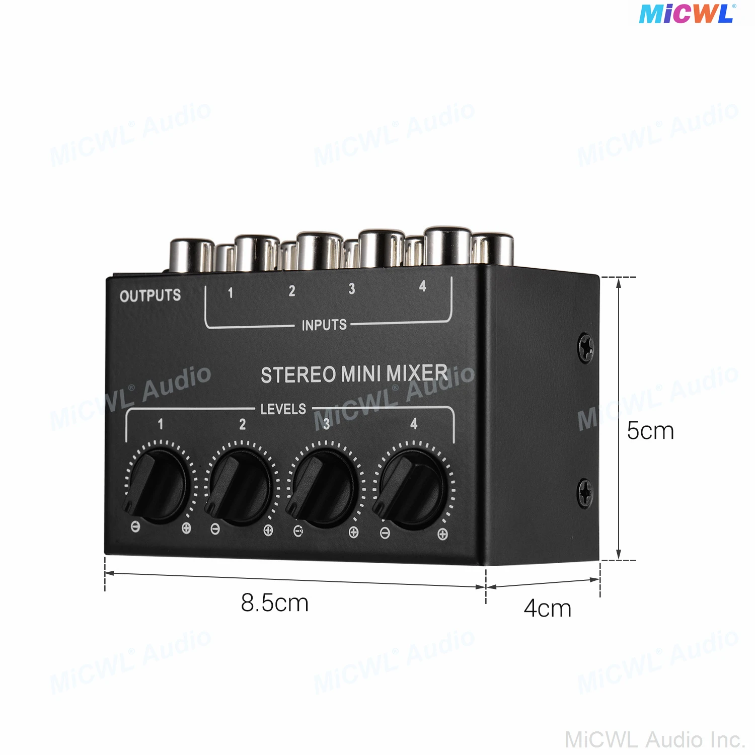 Pro 4 Channel Stereo Audio Signal Mixing Passive Mixer