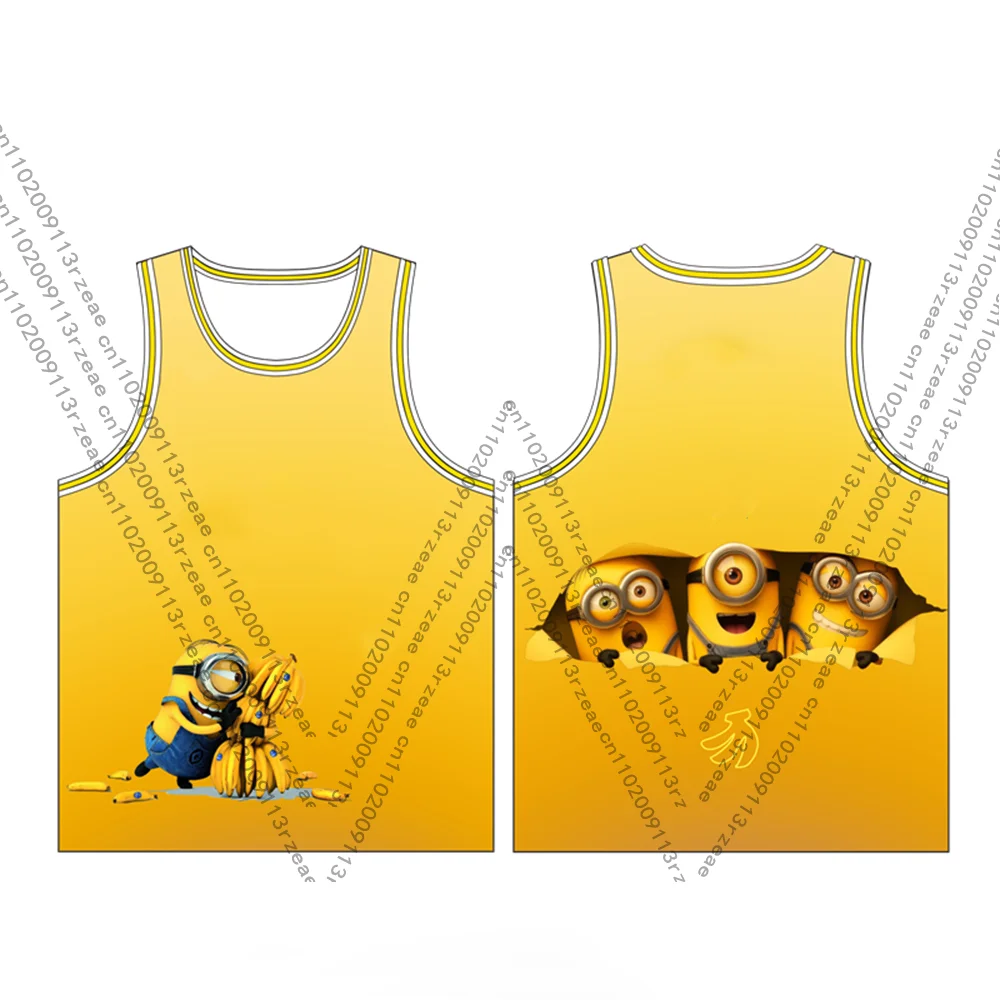 

Fashion Minions Special Edition 3D Print Y2K Tank Top Basketball Jersey Tshirt Women Loose Breathable Adult Sports Training Vest