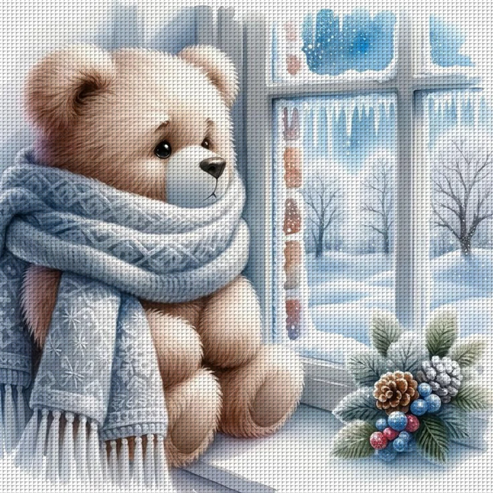 Cartoon Full Embroidery Eco-cotton Thread 11CT Printed Cross Stitch Kit Artwork