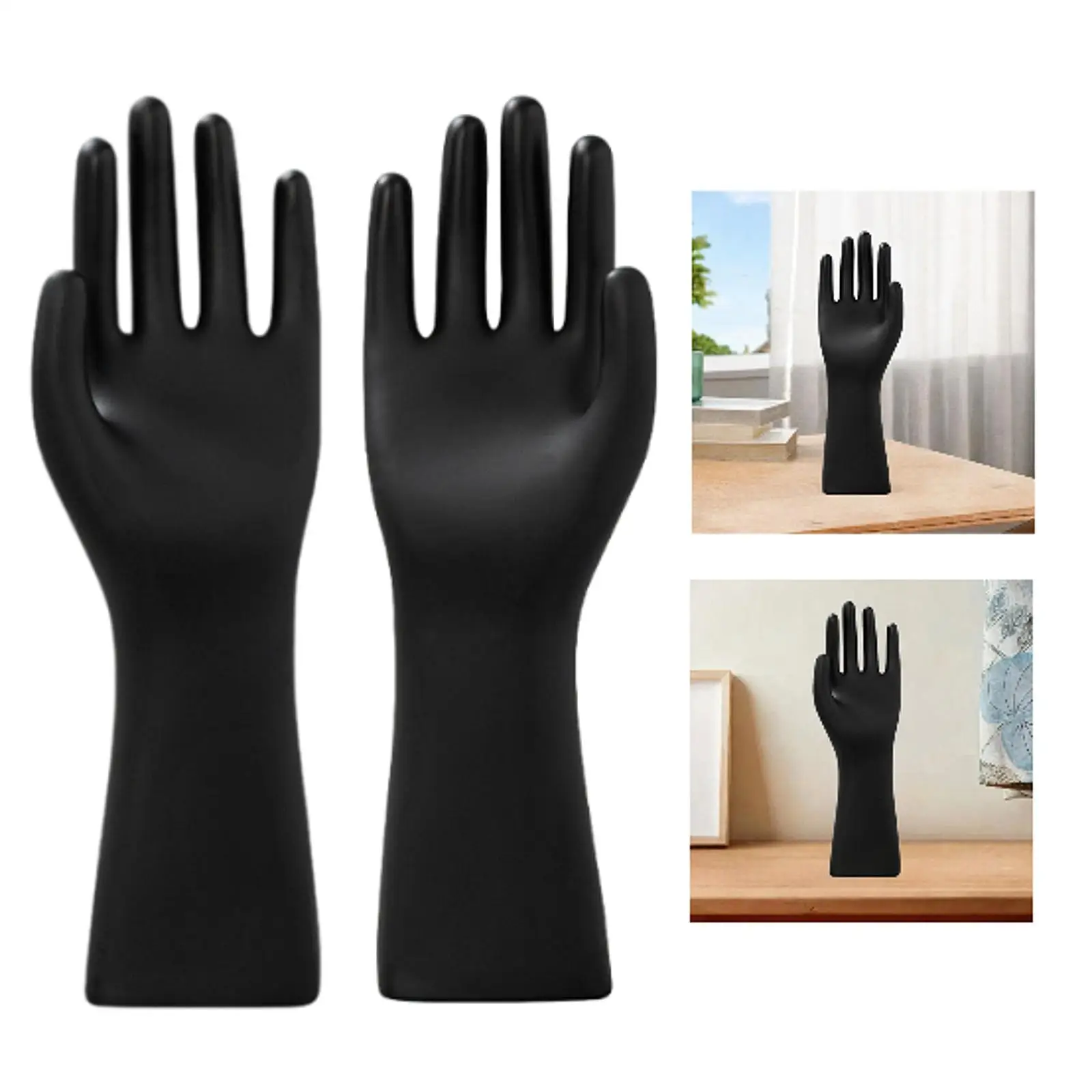 Male Mannequin Hand Matte Storage Holder Black Rings Display Stand Male Hand