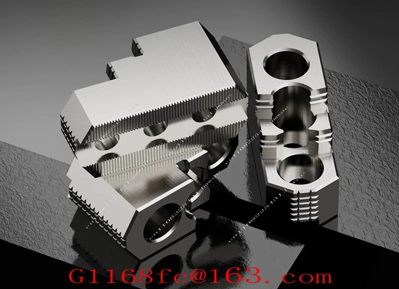 5 '6' 8inch Standard Jaw Numerical Control Accessories Parts 120 Degree Soft Jaw Lathe Hydraulic Chuck Tool