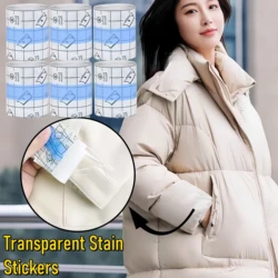 1-20Rolls Down Jacket Collar Transparent Disposable Anti-fouling Stickers Lining Stains Gods Invisible Does Not Leave Glue Patch