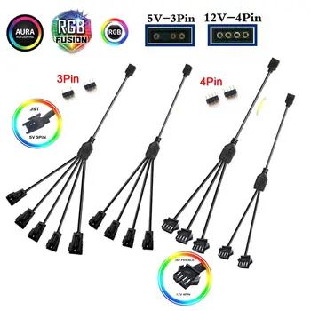 Kabel ASUS pro více konektorů 5V 3pin 12V 4pin pro základní desku PC s ventilátorem AURA RGB, patice SM3P 10 nejlepší prodej Asus Aura Sync Hub - №7