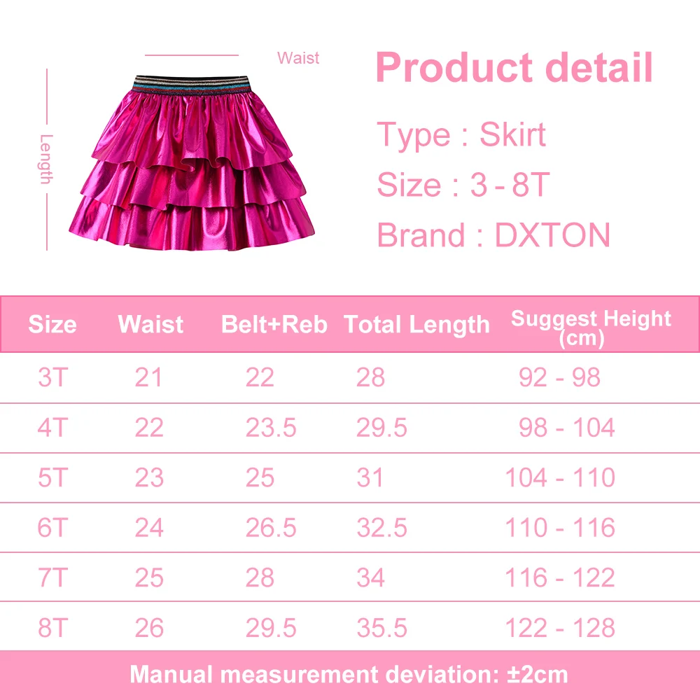 DXTON Kids Girls Tutu Ballet Skirt Children Shiny Sequins Prom Birthday Party Layered Princess Pleated Skirt Kid Summer Costumes