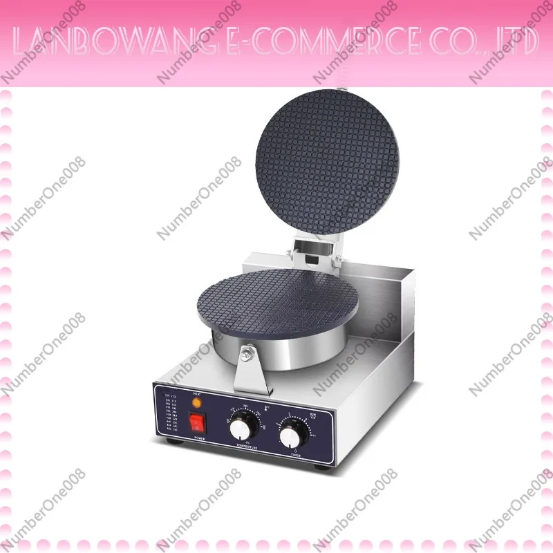 Automatic Egg Roll Maker Crispy Ice Cream Cone Waffle Baking Machine Non-stick Shrimp Cracker Maker for Street Food Stall