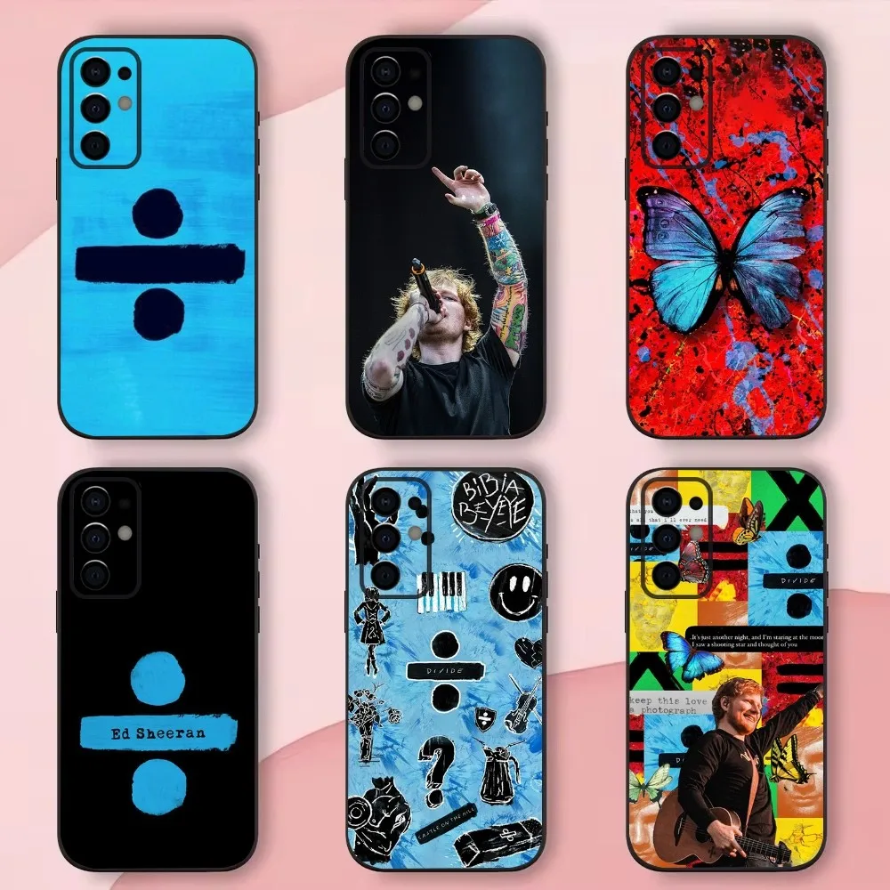 

E-Ed Sheeran UK Singer Phone Case For Samsung S24,S21,S22,S23,S30,Ultra,S20,Plus,Fe,Lite,Note,10,9,5G Black Soft Shell