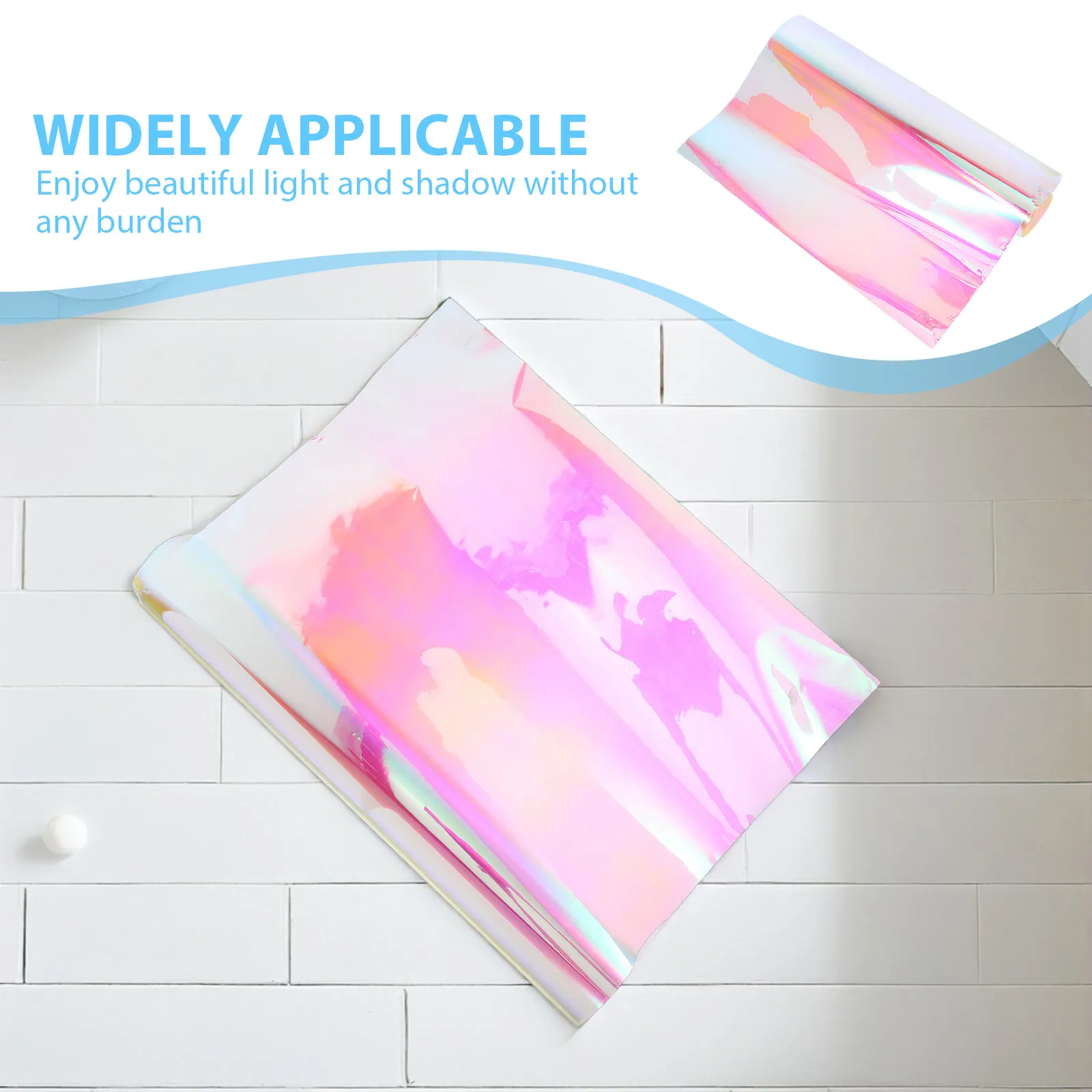 Colorful Iridescent Sunset Lamp Film 250x40cm Self Adhesive Window Reflective Decorative Film Romantic Home Office Privacy