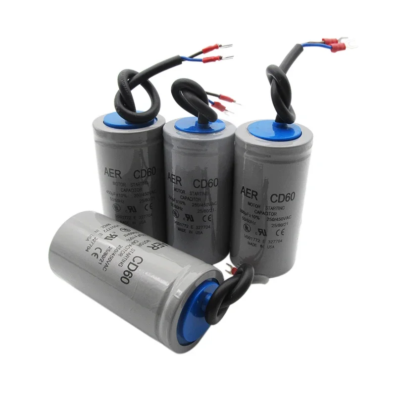 CD60 imported motor starting capacitor 100/150/200/250/300/350/400/500UF/450VAC