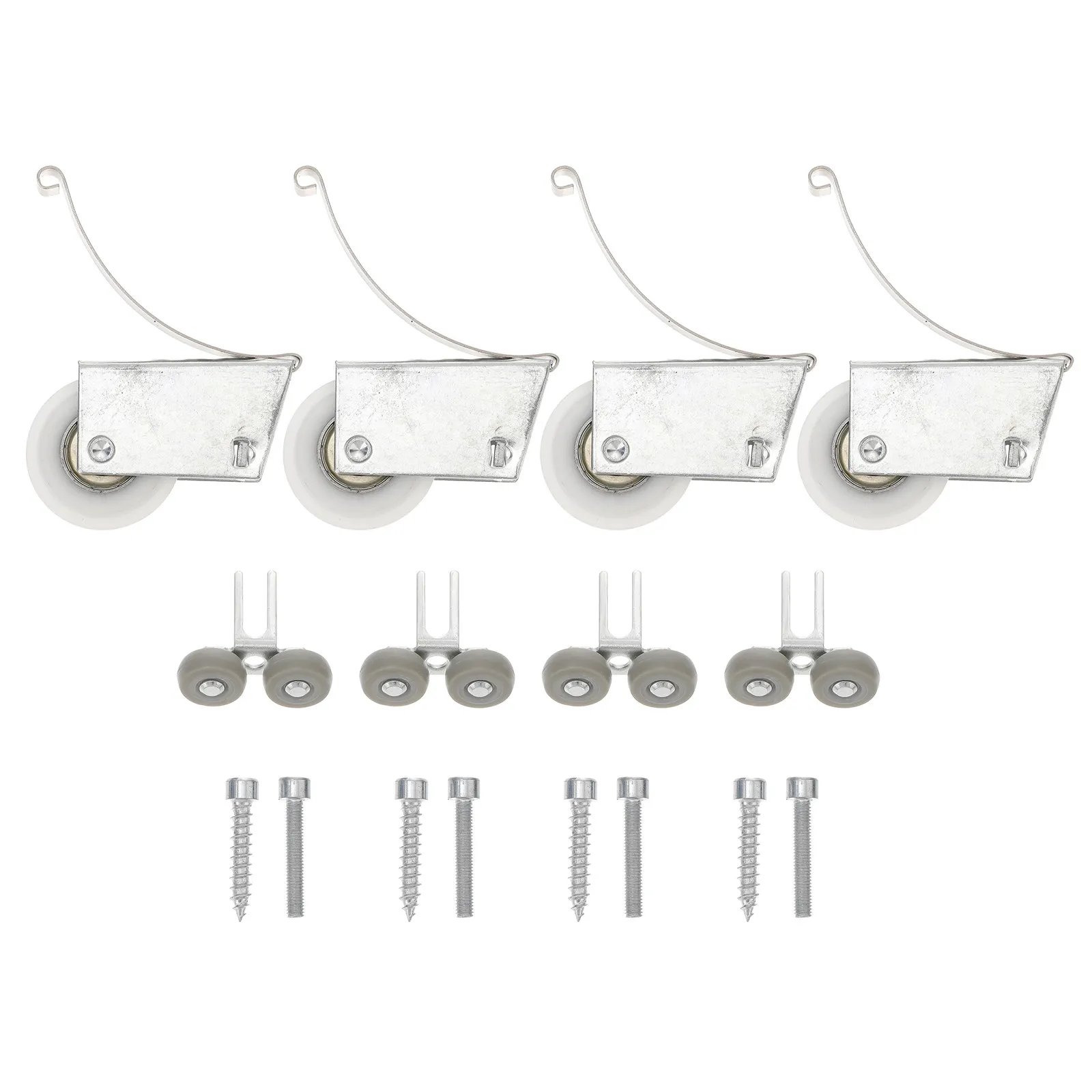 4Sets Sliding Cabinet Door Track Wear Resistant Wardrobe Buffer Roller Silent Door Roller Kit for Smooth Wardrobe Running