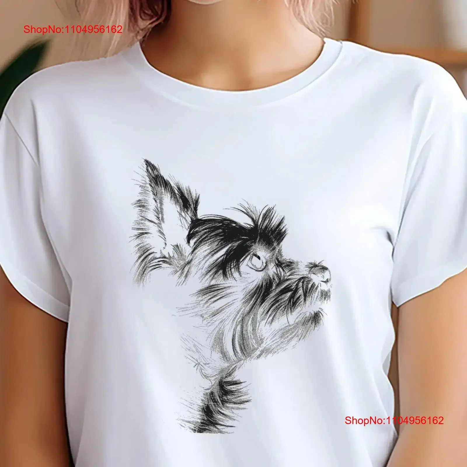 

Yorkie Head Highlight T Shirt Adorable Silhouette Design for Dog Lovers Pet Owners and Enthusiasts vintage Washed streetwear