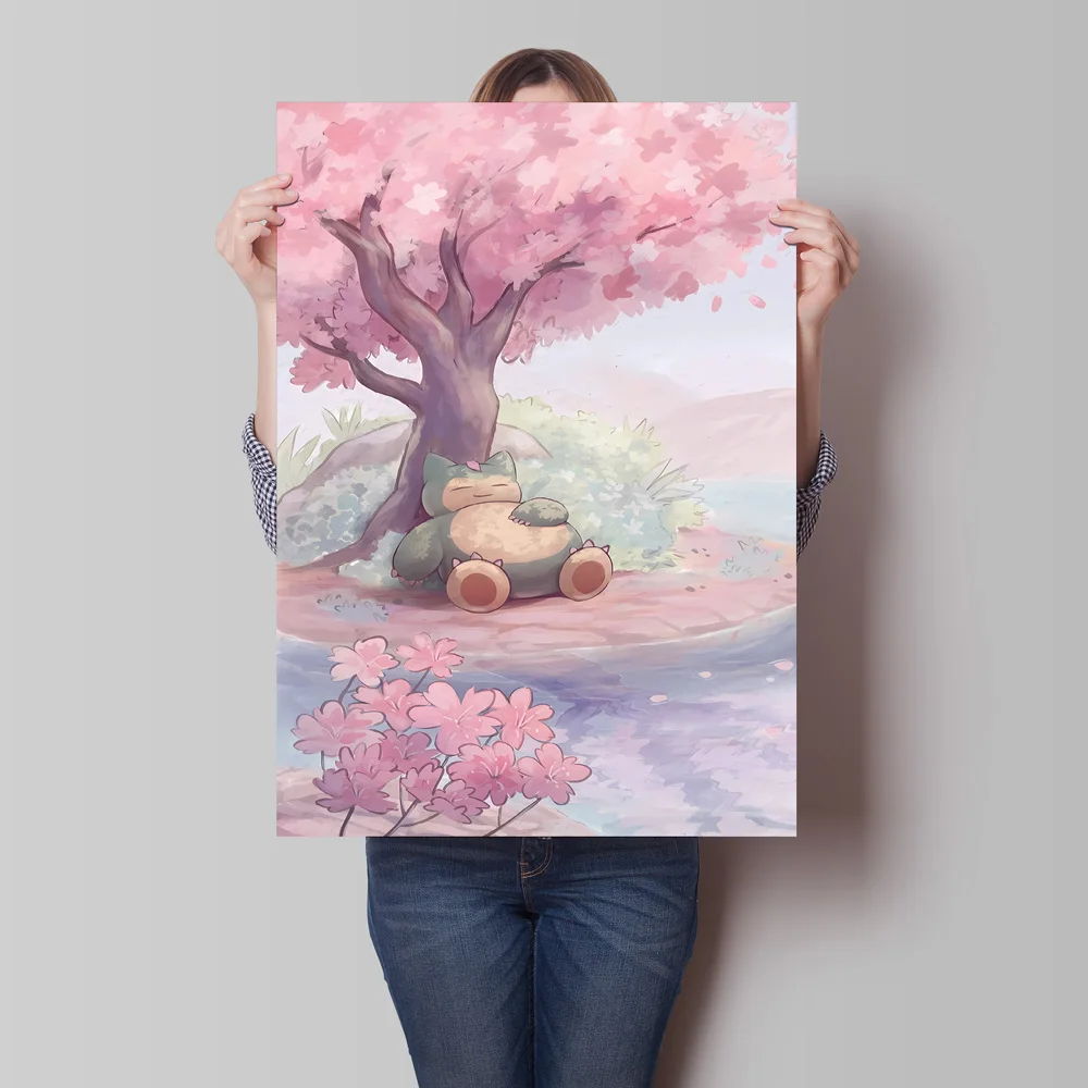 1pc Frameless Canvas Painting Japanese Classic Anime Pokemon Eevee Poster Prints Cute Cartoon Characters Canvas Painting Living view 5