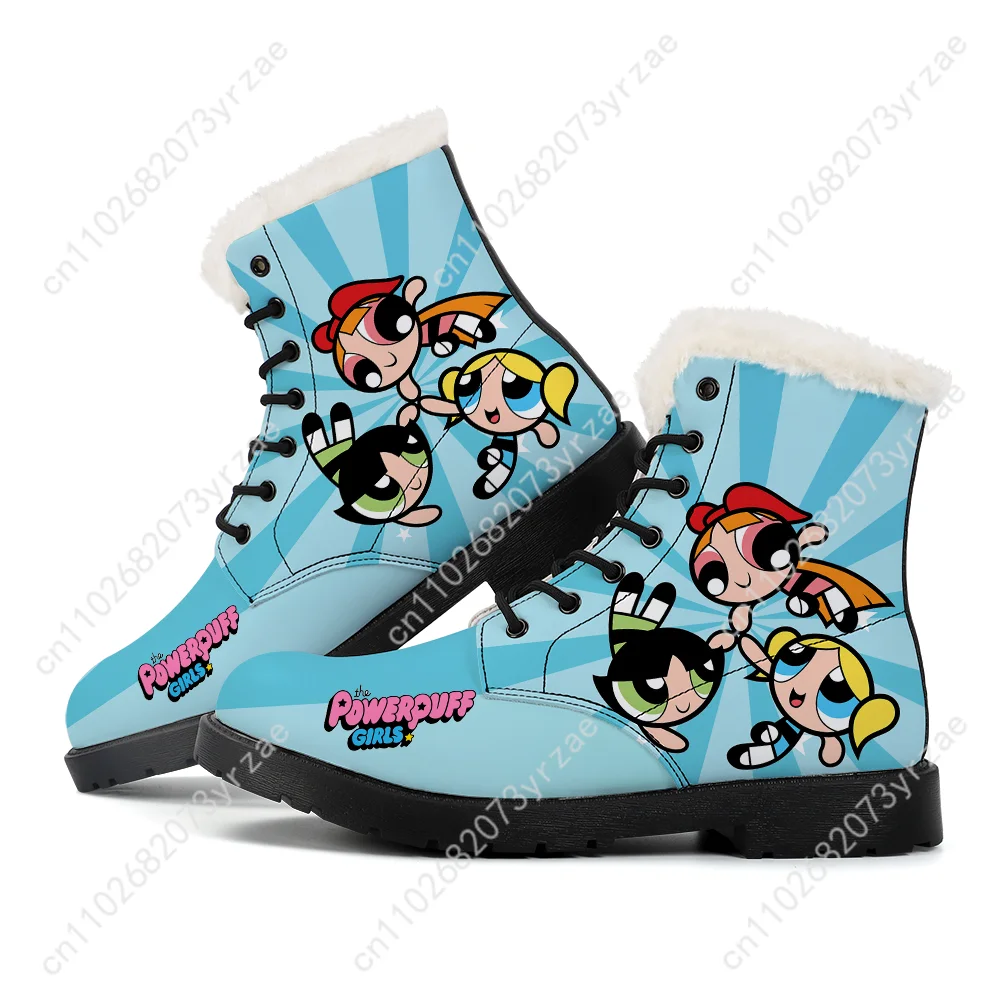 The Powerpuff الفتيات أفخم أحذية الرجال النساء المراهقين حذاء كاجوال في الهواء الطلق التمهيد الدافئ جودة عالية نمط الموضة أحذية مخصصة