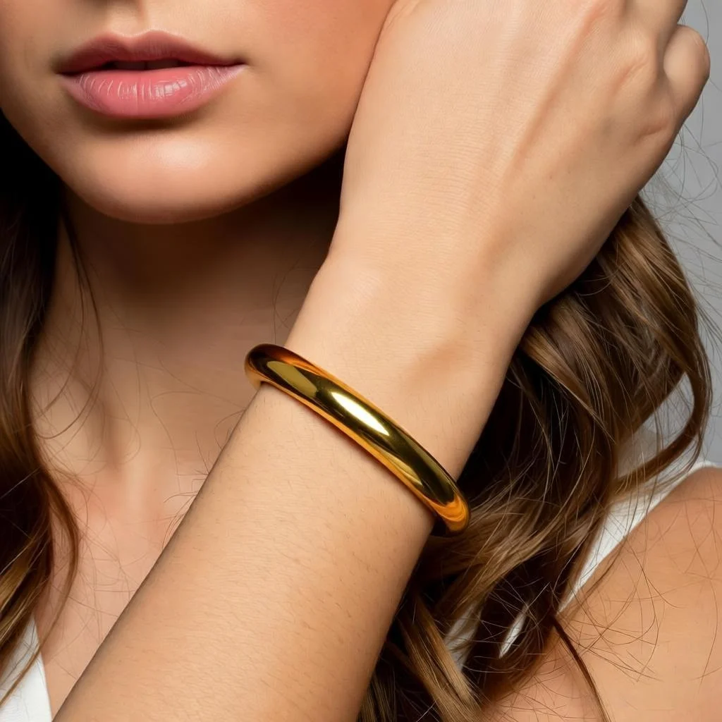 acechannel shining stainless steel bracelets lockable wrist ankle cuffs bangle bracelet fashion jewelry anklet