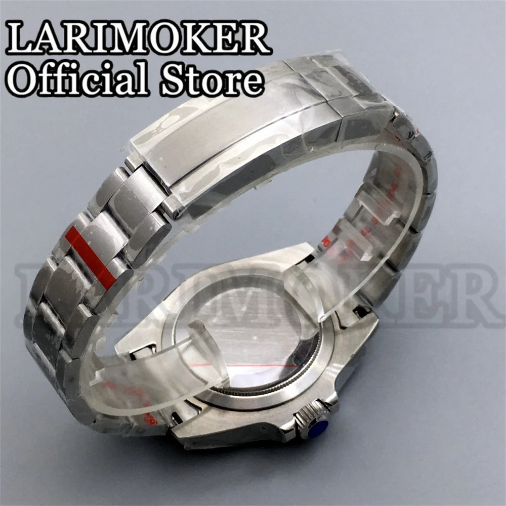 LARIMOKER 39MM/43MM NH34 (GMT) automatic movement men‘s mechanical watch stainless silver case sapphire glass black white dial