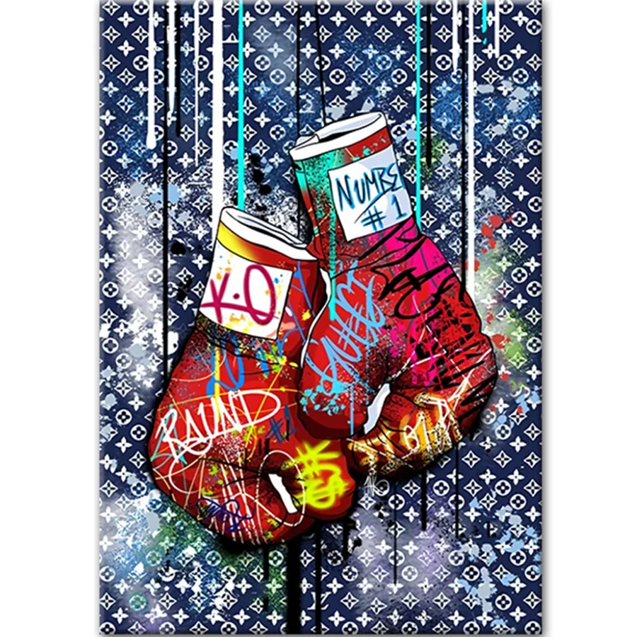 Diamond Painting Graffiti Art Boxing Gloves Modern Pop Art  5D DIY Full Square Round Diamant Mosaic Embroidery Rhinestones Decor