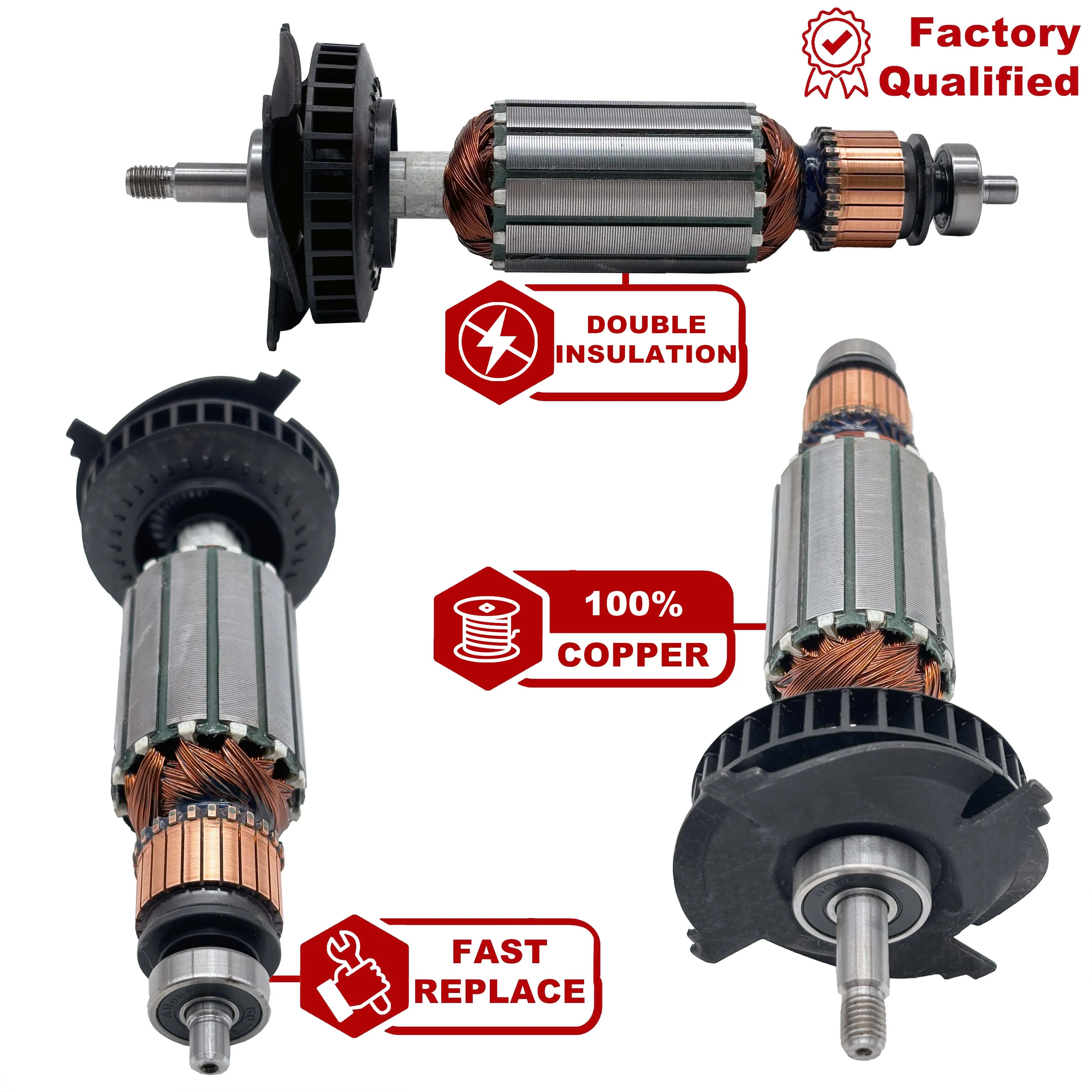 Rotor angker AC220V-240V, pengganti untuk Gerinda sudut DEWALT DW803 DW811 DW810