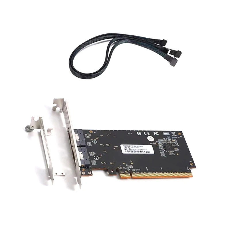 High Performance Graphics External Card Pcie4.0 X16 To Slimsas 8654 Rear Half-Height Adapter Card With Cable