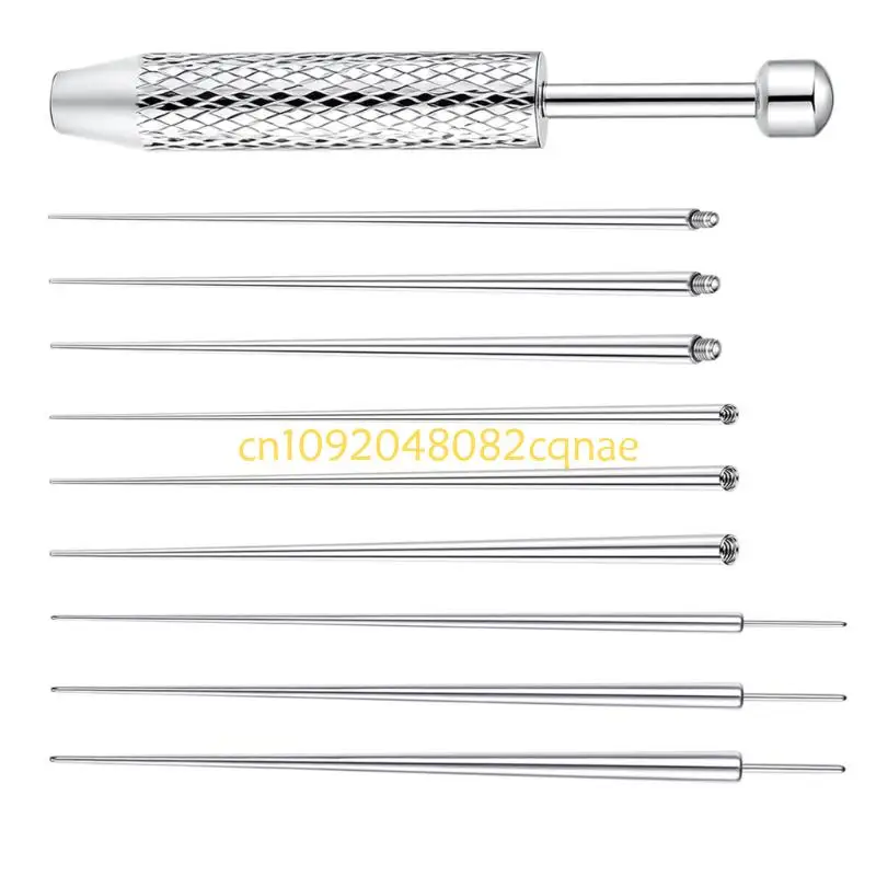 Multiple Configuration Piercing Tool Set Including Curved Guide Needle And Grasper For Versatile Body Jewelry Setups