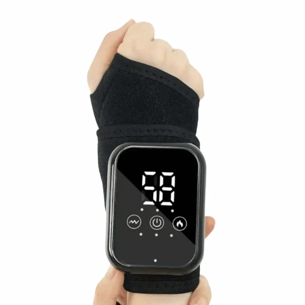 

Protective Electric Heating Wrist Guard Adjustable USB Rechargeable Wrist Support Belt Level 3 Vibration Massage Breathable