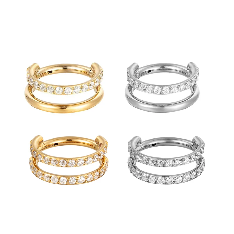 1 قطعة G23 التيتانيوم الأنف الدائري الحاجز تشيكوسلوفاكيا زرع الصف متمحور Daith أقراط الزنمة الغضروف اللولب محارة الفرس ثقب المجوهرات