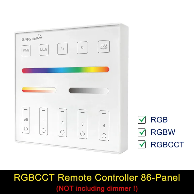 Kontroler LED 5w1 Tuya Zigbee Wifi Smart LED Dimmer 2.4G RC Support Alexa Google Assistant dla 12/24V CCT RGB RGBCCT COB Strip