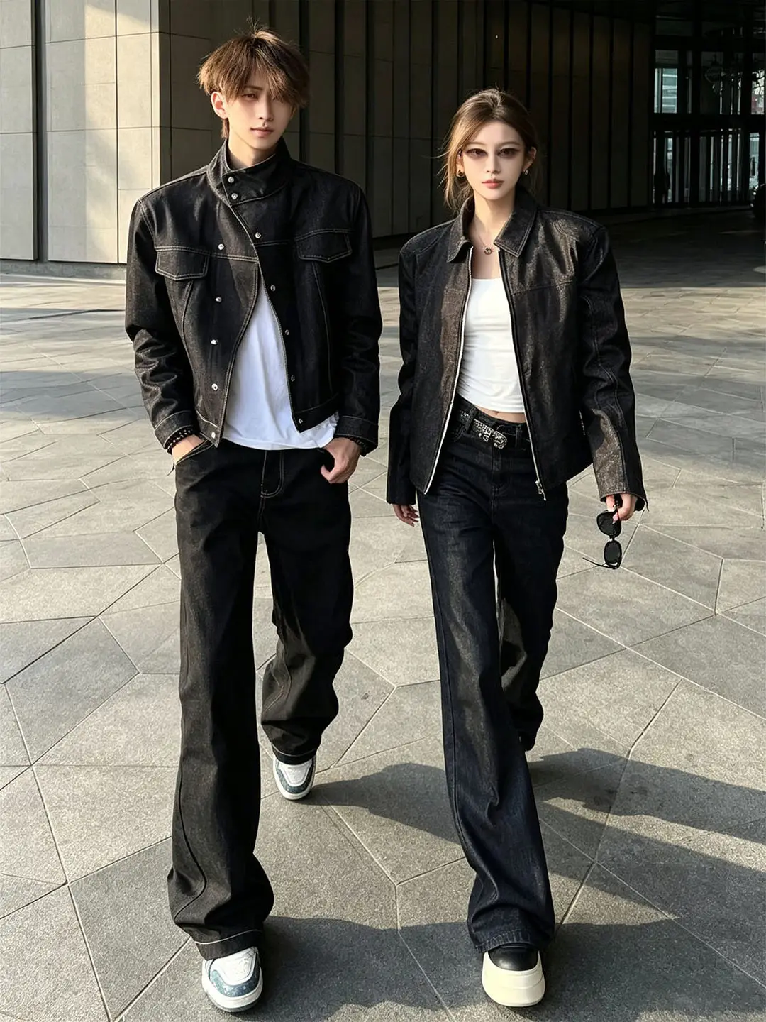 Cleanfit Black Original Denim Jeans Men's Style High Street Vibe Pants Tightened Crotch Micro Flared Legs Casual Wear
