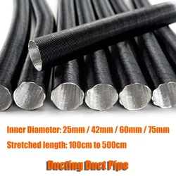 25mm 42mm 60mm 75mm Diameter 100-500cm Length Air Diesel Parking Heater Duct Pipe Tube Hose For Car Camper Caravan High Temp