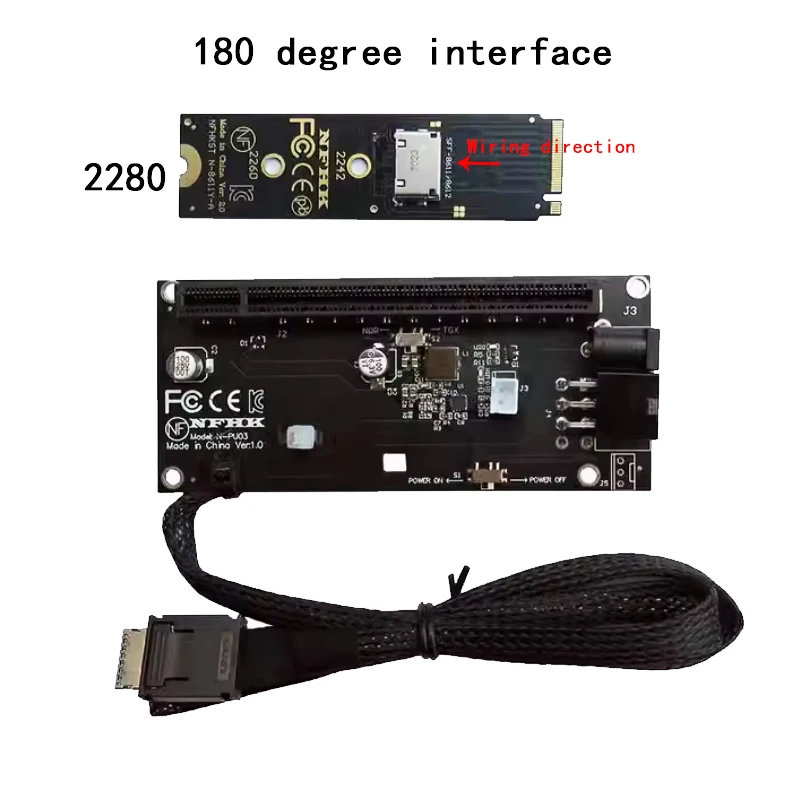 NVMe M.2 to Oculink SFF-8612 external graphics card eGPU adapter