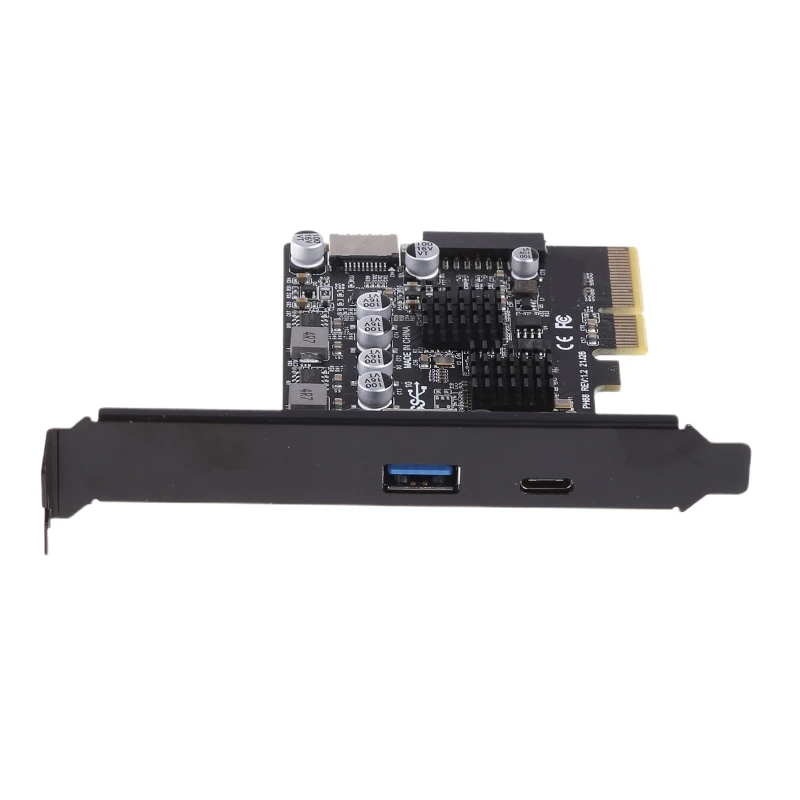 USB 3.2 Riser Card PCI-E to USB Adapter PCI-Express Slot 4X for Fast Transmmion