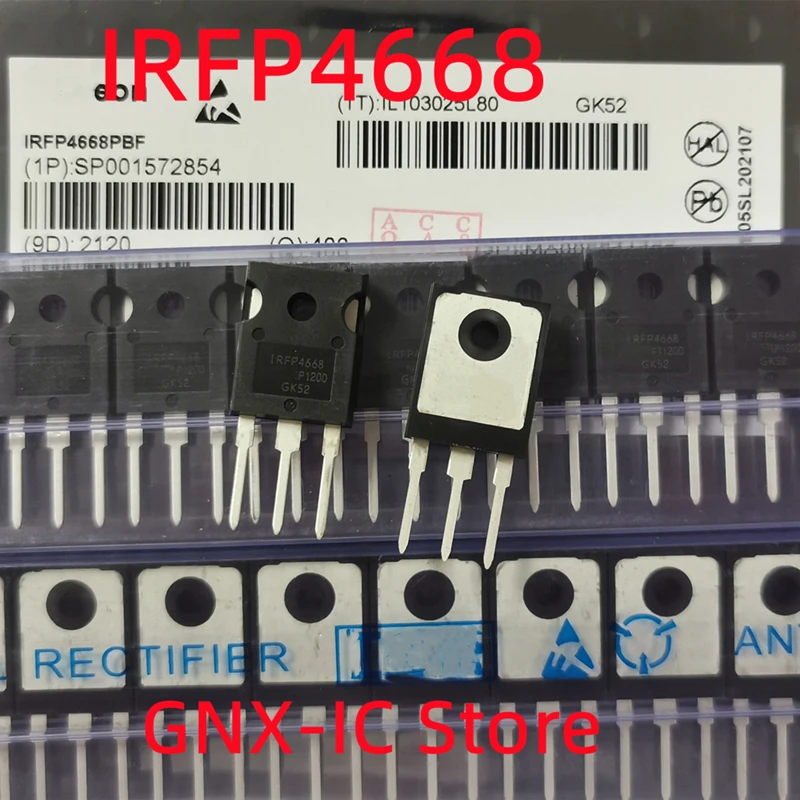 10PCS/Lot 100% Real Original New IRFP4668 IRFP4668PBF TO-247 Imported High Power Field Effect N Channel Mosfet 200V 130A