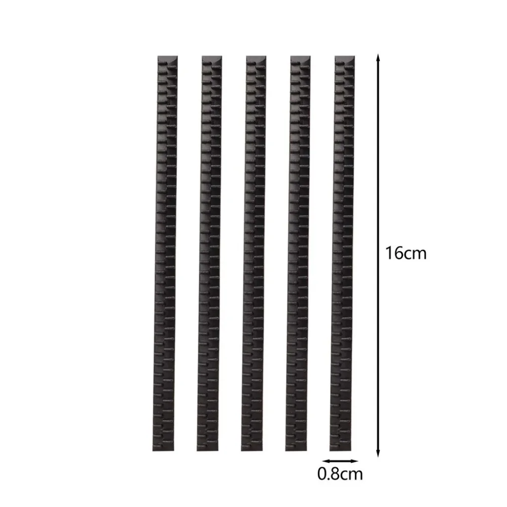 5Pcs Two Rows Teeth Shaped Anti Slip Strip Black with Back Adhesive Headband Anti-slip Strip DIY Handmade