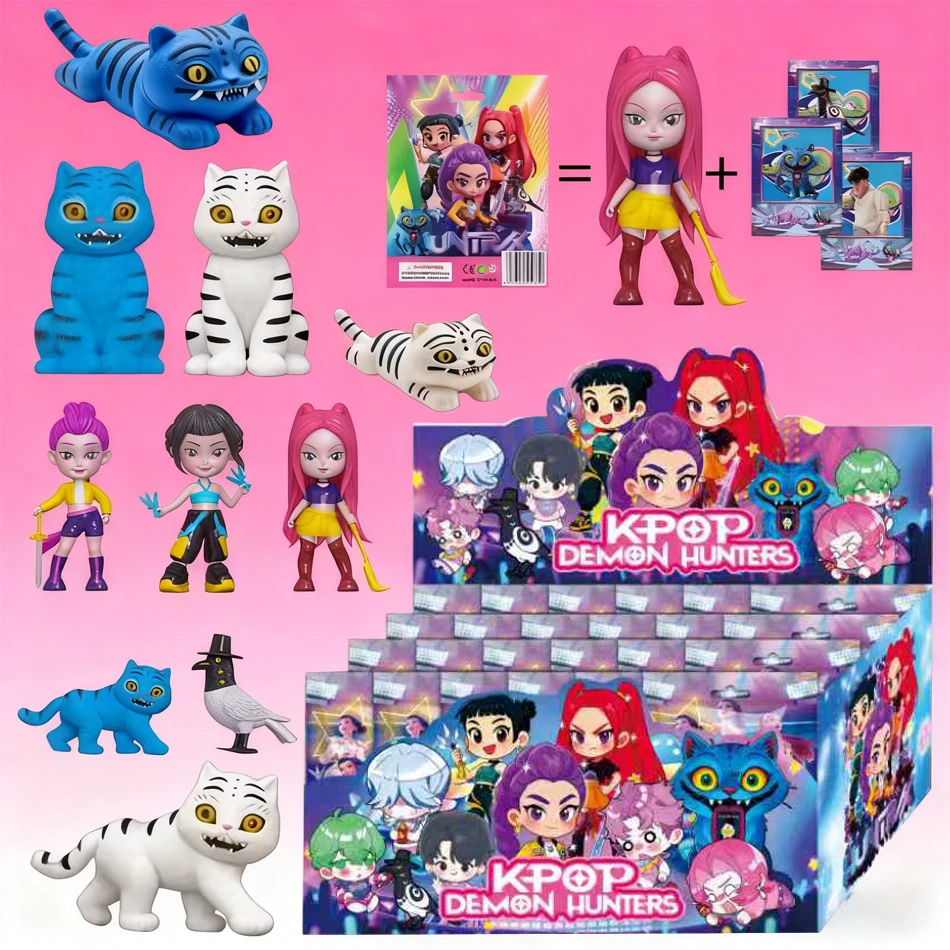 أنيمي Kpop شيطان هانت صندوق أعمى سلسلة الشكل النمر تمثال لعبة مكتب الديكور التماثيل زخرفة هالوين/عيد الميلاد هدايا الأطفال