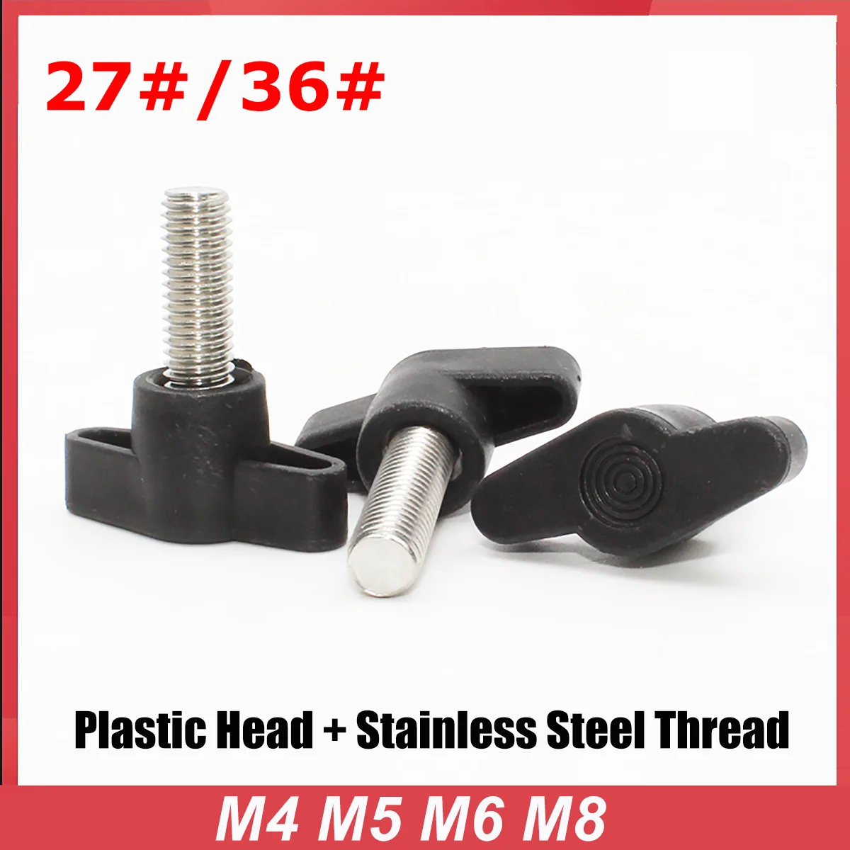 

1/2/5pcs Thumb Screws M4 M5 M6 M8 Stainless Steel Z-Shaped Handle Screw Hand Knob Mechanically Adjustable Thumb Wing Screws