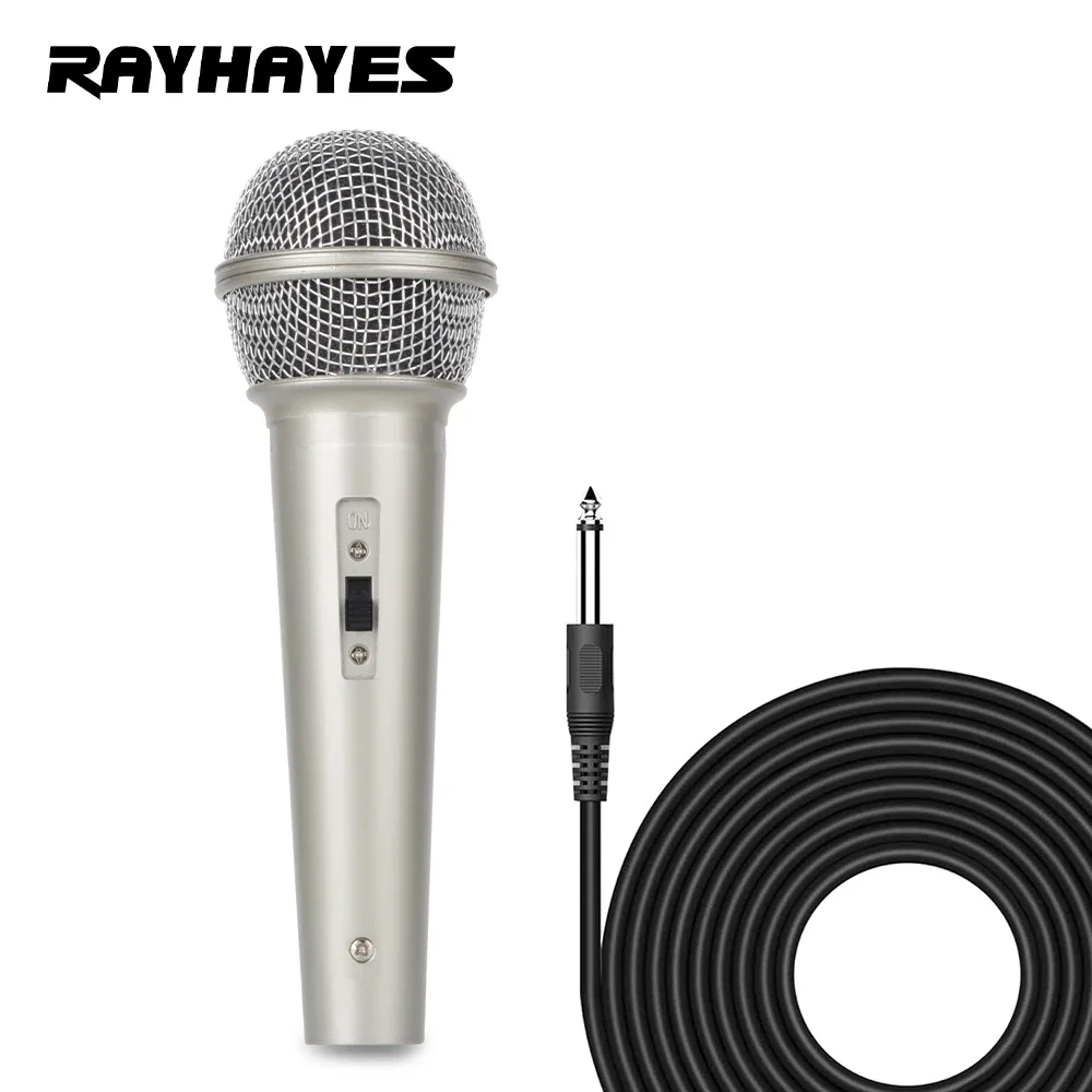 RAYHAYES RD-118S Karaoke Supercardioid Dynamic Microphone 6.35mm Professional Wired XLR Mic Soundproof For Stage Singing BBOX