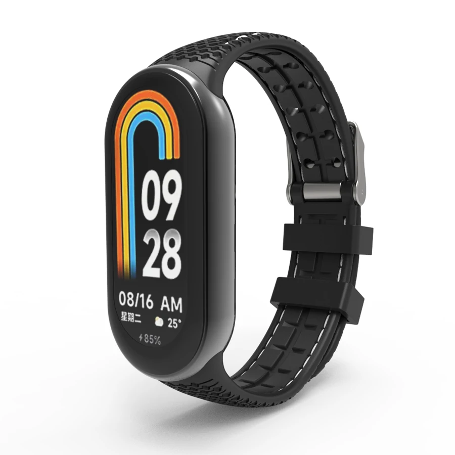 Sportband voor Mi Band 8 9 10 Honingraat ontwerp armband riem siliconen horlogeband vervangende armband voor Xiaomi Band 8 9-band