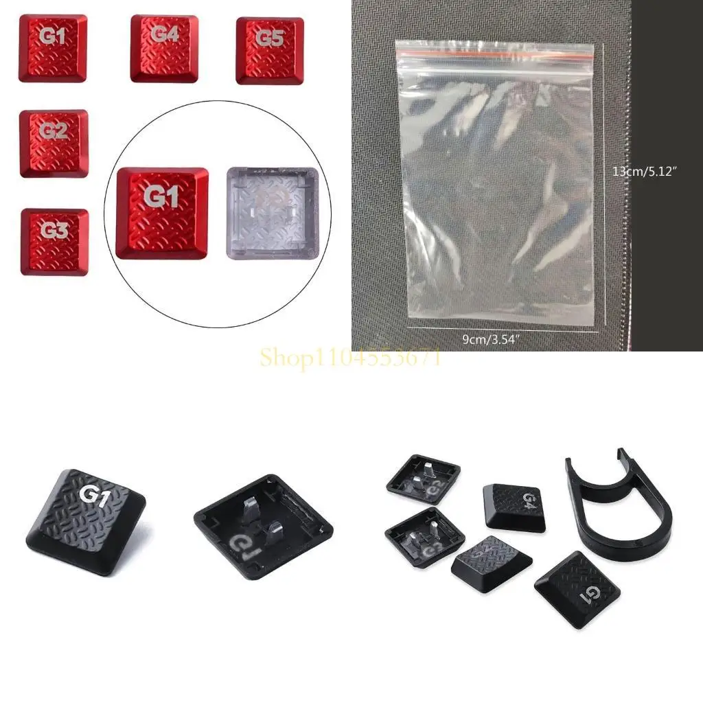 

Best Seller G1-G5 Keycaps OEM Profile Translucent Keycap Replacement for Gaming Keyboard 5Pcs Non-slip Texture Cover Best for
