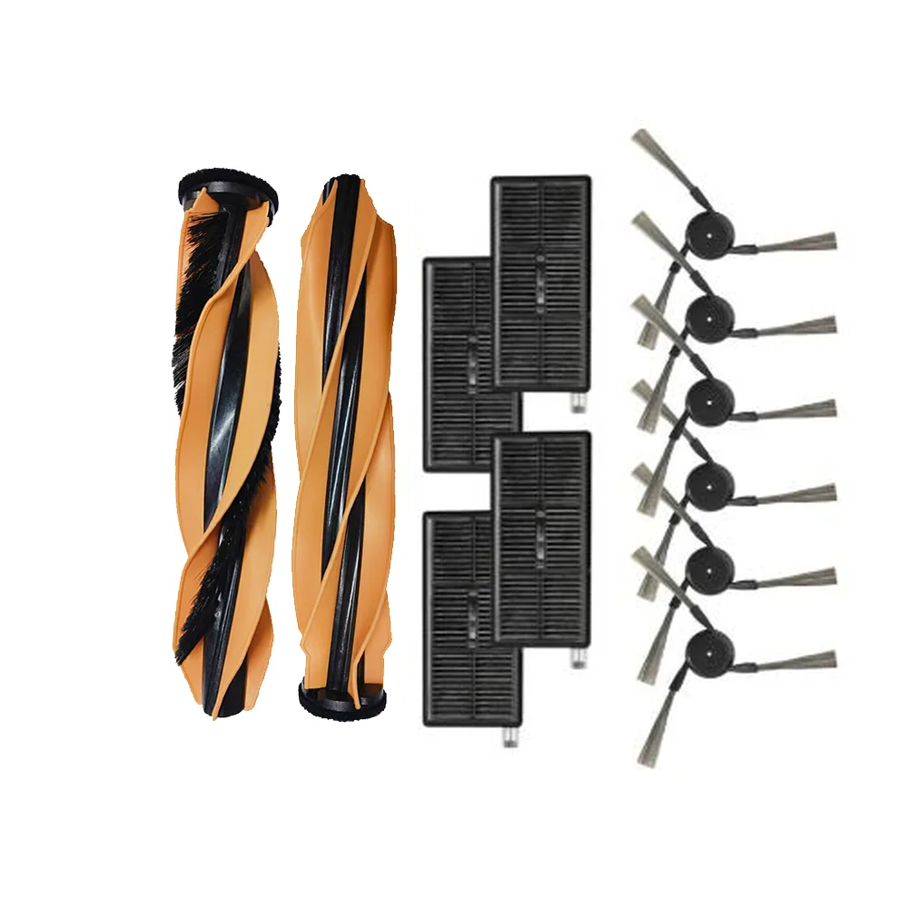Robot Vacuum Cleaner Accessory Kit Designed for Mova Z60 Ultra 2 Main Brushes 6 Side Brushes 4 Dust Capturing Filters