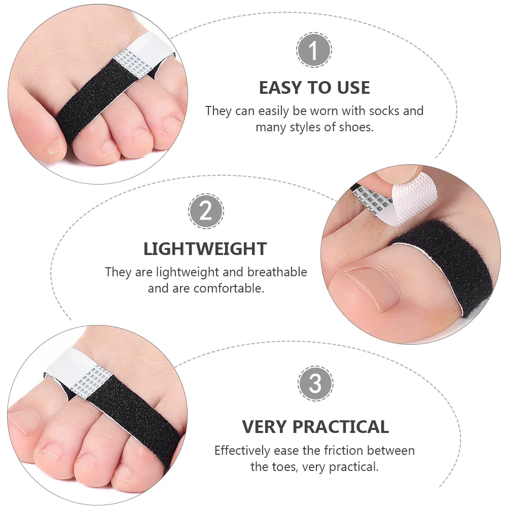 5 Pcs Elastic Toe Strap Compact Bunions Corrector Pedicure Tools for Feet Straightener Hallux Ok Cloth Creative Spacers Relief