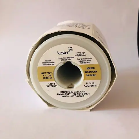 미국 원래 수입 Kester 솔더 와이어 SN60PB40 와이어 직경 0.8mm 세척하지 않고 납 솔더 와이어