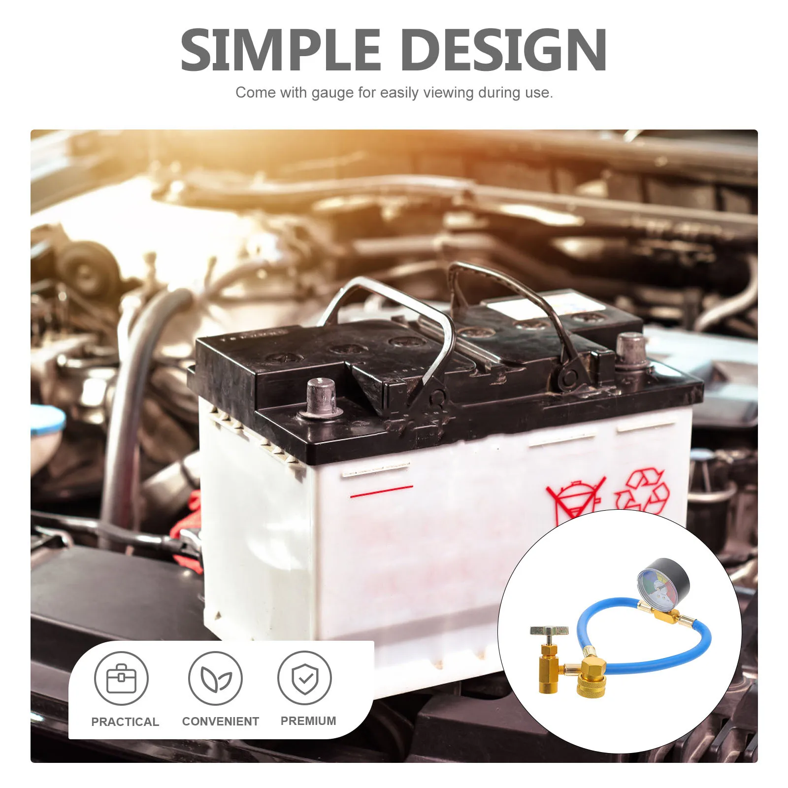 

CHILDWEET Refrigerant Charging Hose 1 2 Recharge Measuring Valve Tube Set for 134a Refrigerator Manifold Gauge