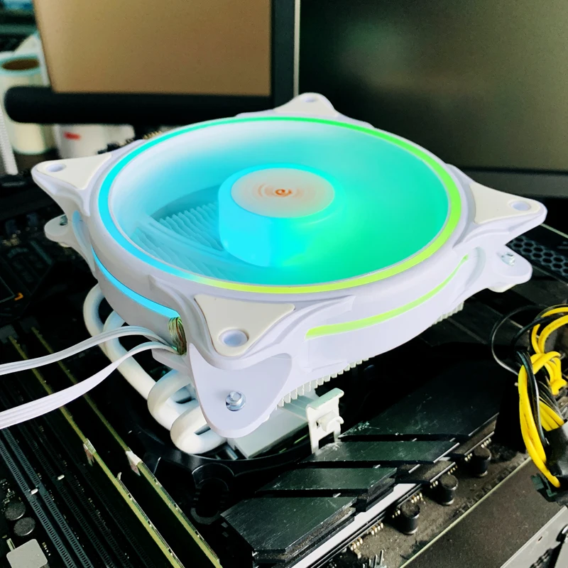 X99 CPU空冷クーラー 3Pin/4Pin ARGB PCプロセッサファン 4ヒートパイプ Intel LGA 1150 1151 1155 1700 2011 AMD AM3 AM4 AM5対応