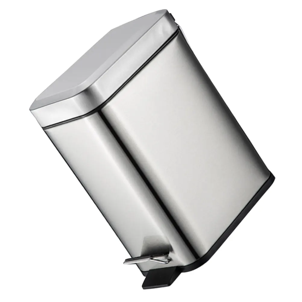 

Pedal Trash Can 50-litre Kitchen Bin Foot Bathroom Garbage Outdoor with Lid outside Portable Household