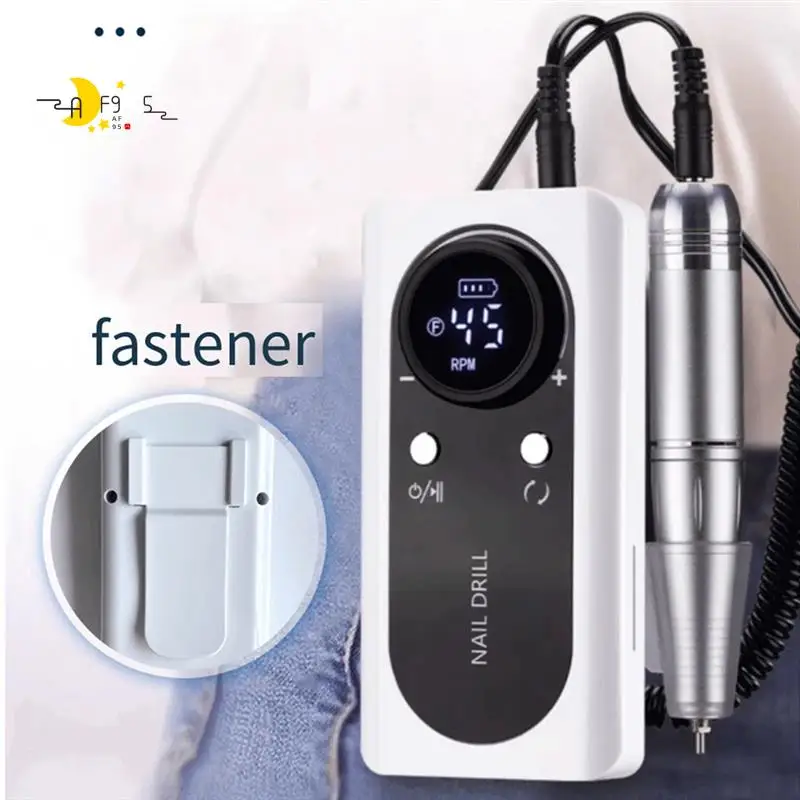 

AF95-45000RPM Electric Portable Nail Drill Machine Rechargeable Low Noise Nail Sander File For Manicure Salon Tool