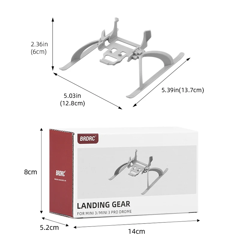 Folding Landing Gear for DJI Mini 3/Mini 3 Pro Extension Support Legs Quick Release Extended Leg Drone Accessories